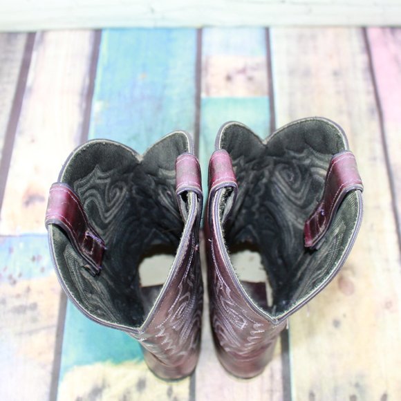 CAPEZIO 80's Leather Cowboy Western Boots Size 7 M - Picture 5 of 9